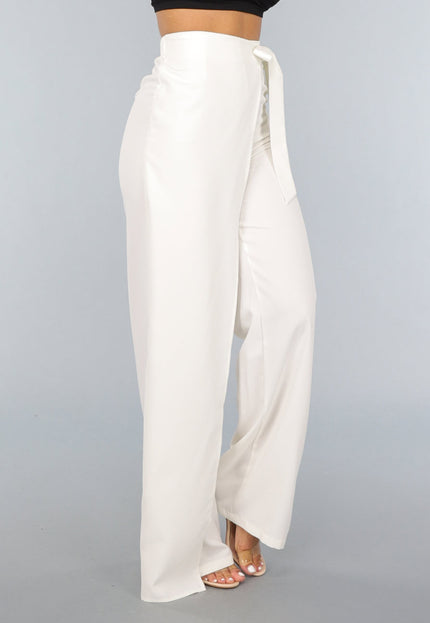 OP=OP.49.S Witte Pantalon met Overslag