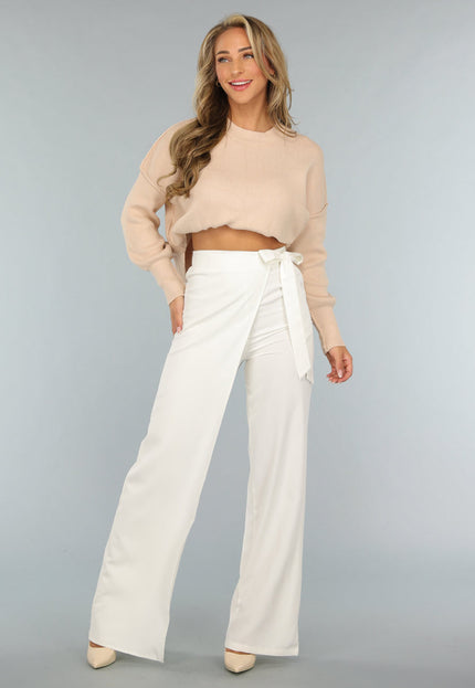 OP=OP.49.S Witte Pantalon met Overslag