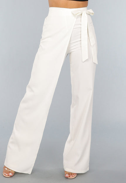 OP=OP.49.S Witte Pantalon met Overslag