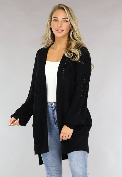 NEW1810 Basic Zwart Gebreid Vest