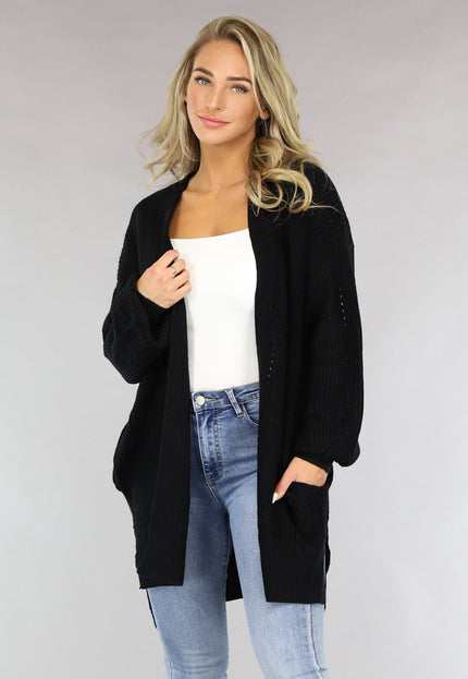 NEW1810 Basic Zwart Gebreid Vest