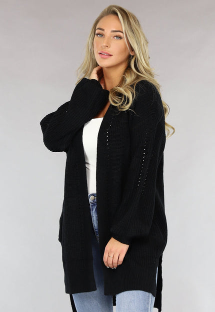 NEW1810 Basic Zwart Gebreid Vest