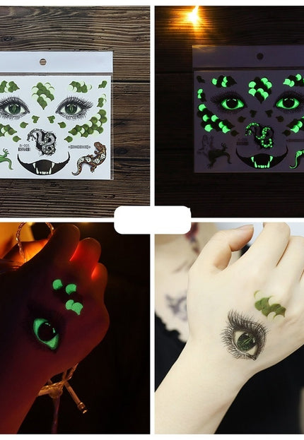 NEW1810 Glow In The Dark Tijdelijke Halloween Tattoo Set