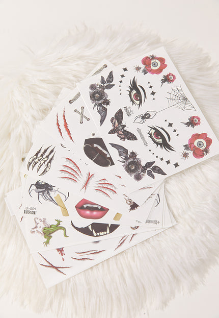 NEW1810 Glow In The Dark Tijdelijke Halloween Tattoo Set