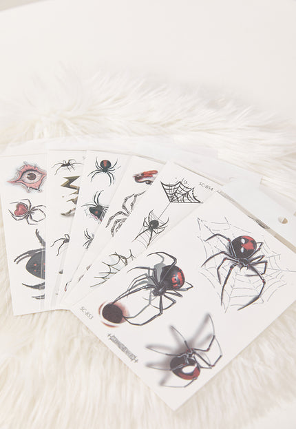 NEW1810 Griezelige Tijdelijke Tattoo van Spinnen