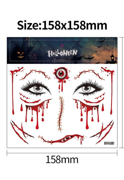 NEW1810 Halloween Tijdelijke Gezicht Tattoo
