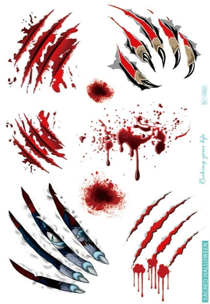 NEW1810 Horror Tijdelijke Tattoo