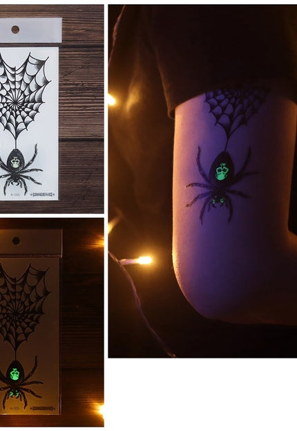 NEW1810 Lichtgevende Scary Tijdelijke Tattoo
