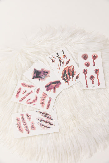 NEW1810 Tijdelijke Tattoo van Bloederige Wonden