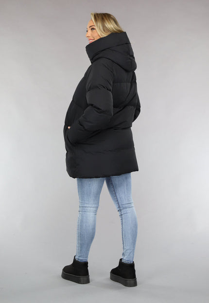 WINTER Zwarte Puffer Jas met Afritsbare Capuchon
