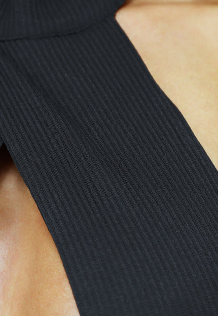 OP=OP.AV.09 Zwarte Ribstof Cut Out Top