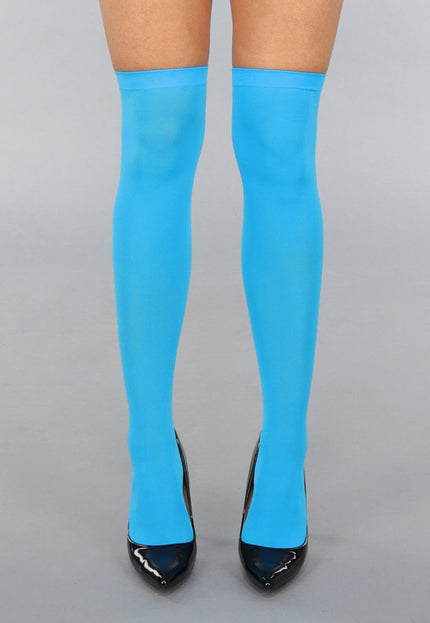 NEW1812 Hoge Blauwe Kousen met Antislip Pootafdrukken