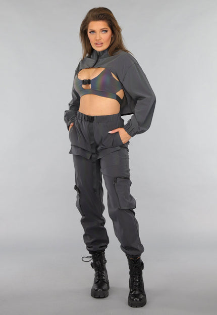 NEW1812 Reflecterende Bolero met Cape Look