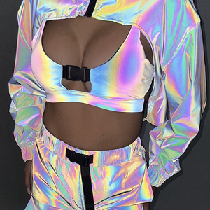 NEW1812 Reflecterende Bolero met Cape Look