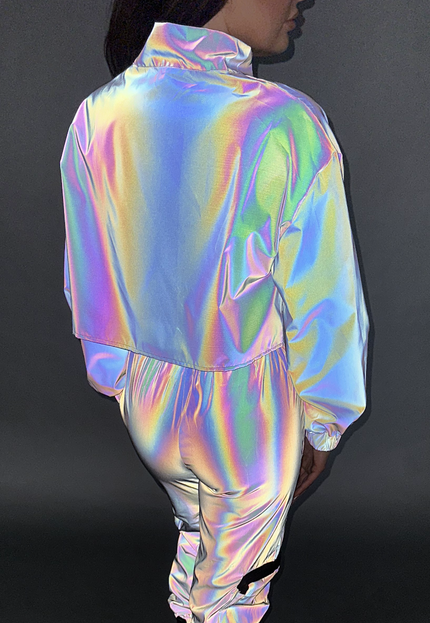 NEW1812 Reflecterende Bolero met Cape Look