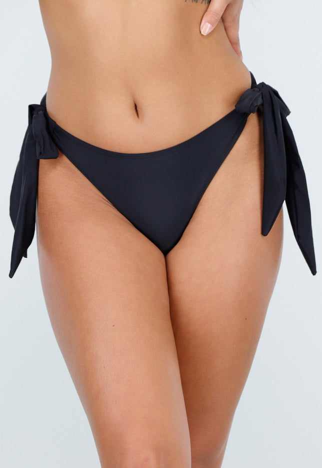 NEW190325 Zwart Strik Bikinibroekje