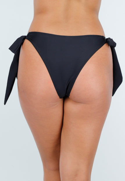 NEW190325 Zwart Strik Bikinibroekje