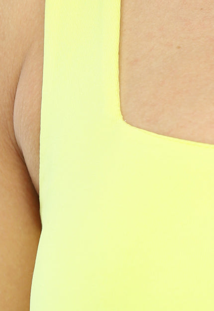 NEW1906 Gele Top van Stretch Stof