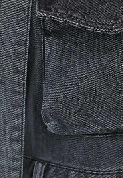 NEW1906 Grijze Wide Leg Cargo Tuinbroek