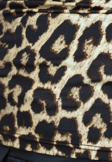 NEW1906 Stretch Top met Brede Schouderbanden in Leopard