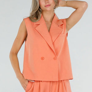 NEW190826 Coral Mouwloos Gilet