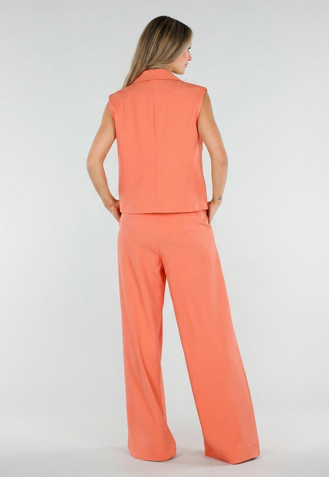 NEW190826 Coral Mouwloos Gilet