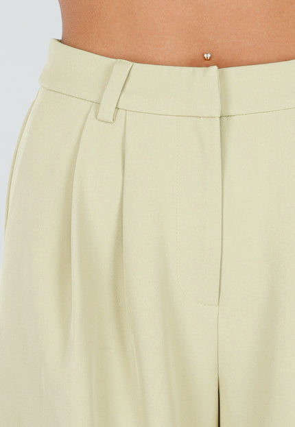 NEW190826 Pistachegroene Petite Wide Leg Broek