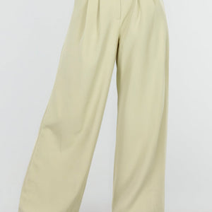 NEW190826 Pistachegroene Wide Leg Broek