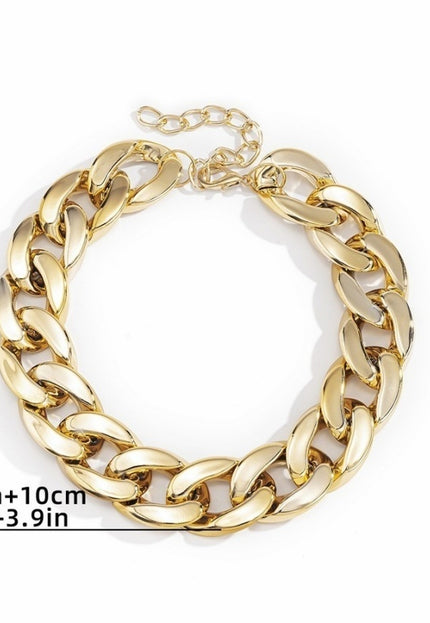 NEW1910 Extra Grote Schakelketting Goud