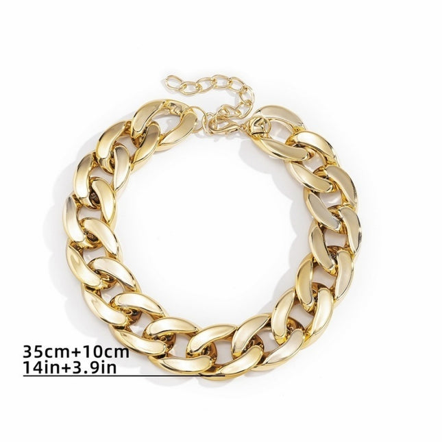 NEW1910 Extra Grote Schakelketting Goud