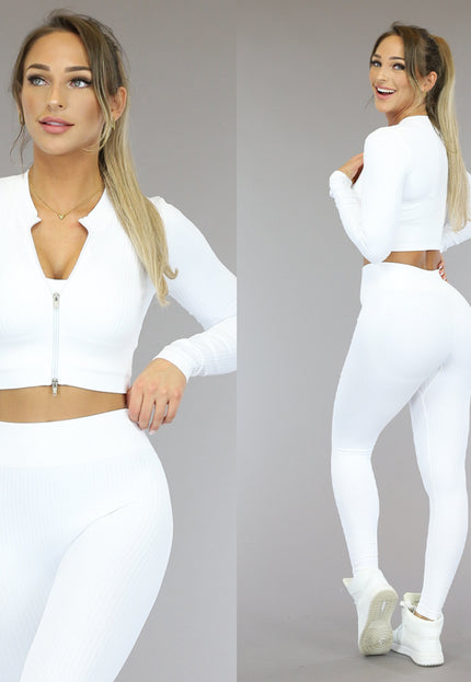 NEW1910 Witte Longsleeve Sporttop