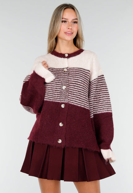 NEW191125 Bordeaux Gestreept Vest