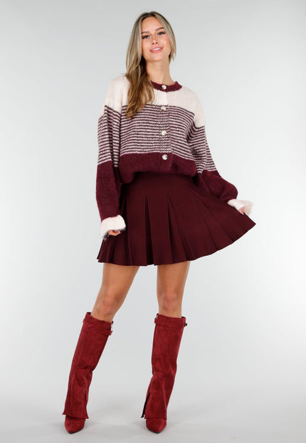 NEW191125 Bordeaux Gestreept Vest