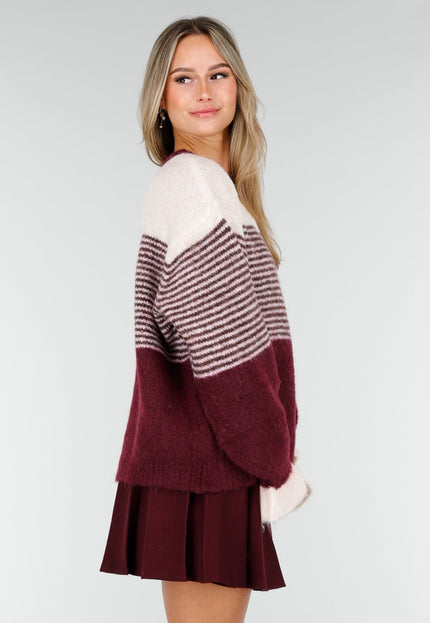 NEW191125 Bordeaux Gestreept Vest