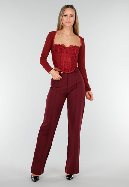 NEW191125 Bordeaux Korset Top