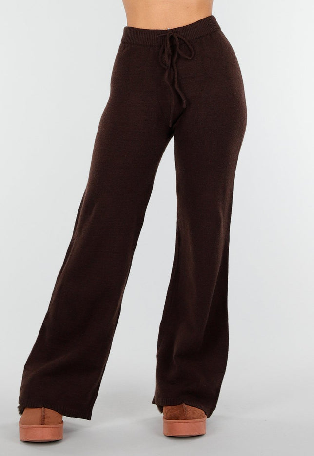 OP=OP.06.NL Bruine Gebreide Loungebroek