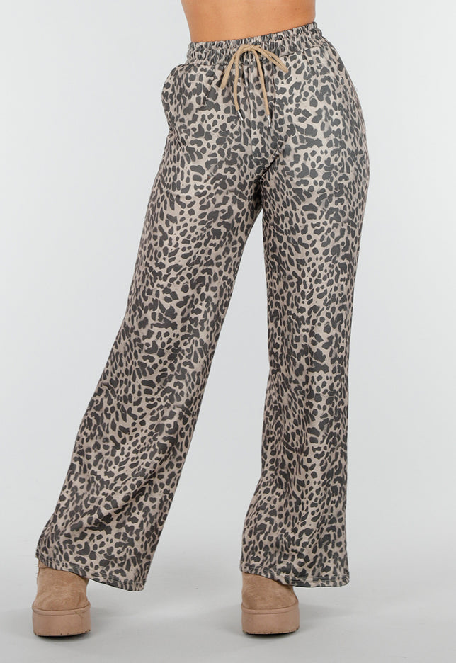 NEW191125 Leopard Print Rechte Broek