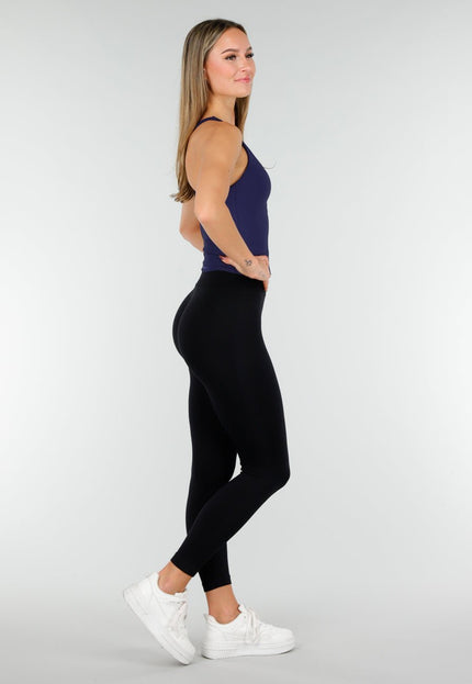 NEW191125 Navy Rib Sporttop