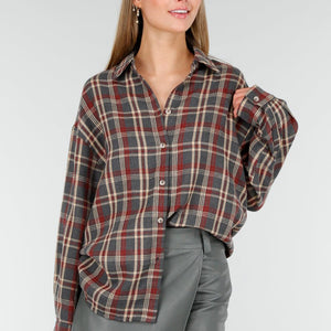 OP=OP.03.NL Oversized Geruite Blouse