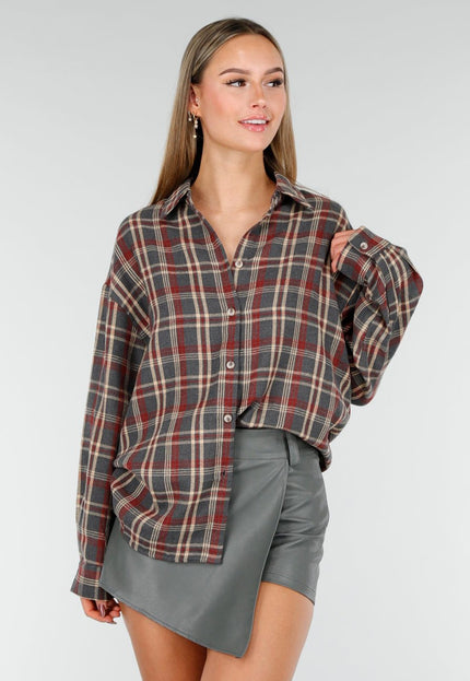 OP=OP.03.NL Oversized Geruite Blouse