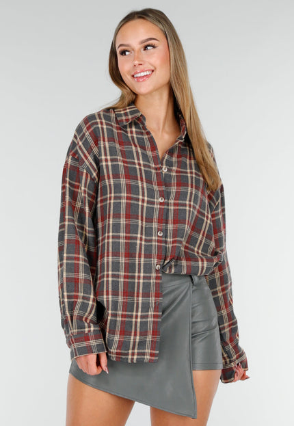 OP=OP.03.NL Oversized Geruite Blouse