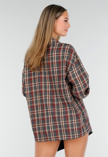 OP=OP.03.NL Oversized Geruite Blouse