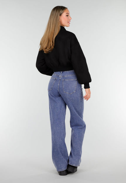 NEW191125 Zwarte Instappers met Borduursels