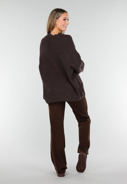 NEW191125 Bruine Instappers met Suede Look