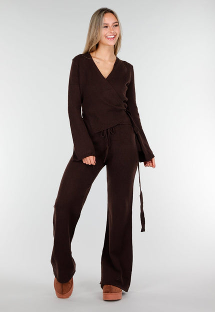 OP=OP.08.NL Bruine Gebreide Wikkeltop