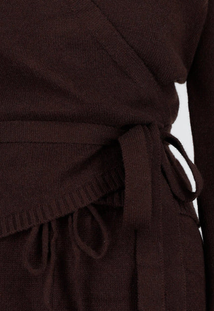 OP=OP.08.NL Bruine Gebreide Wikkeltop