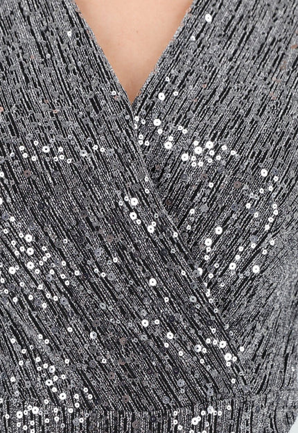 Zilveren Pailletten Glitter Body