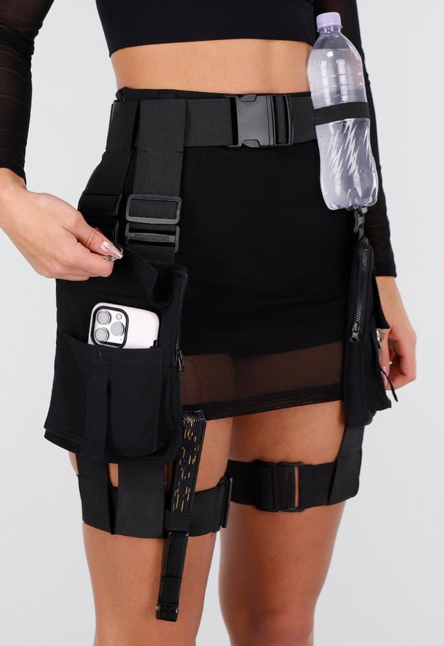 NEW191125 Zwarte Festival Riem met Zakken