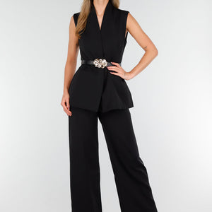 OP=OP.AV.12 Zwarte  Matchende Set met Gilet