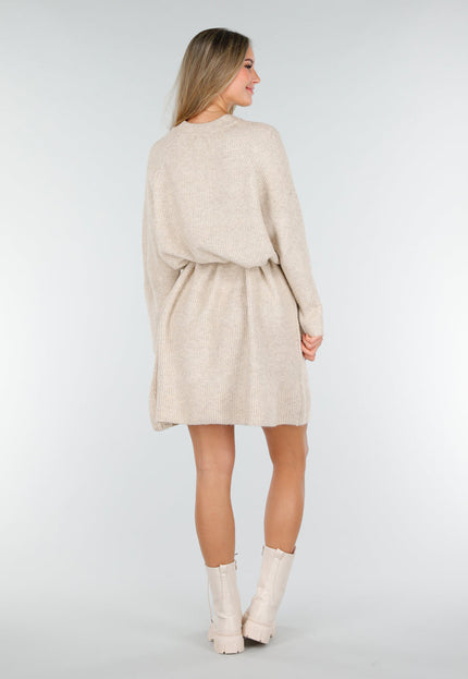 NEW191125 Beige Gebreide Jurk